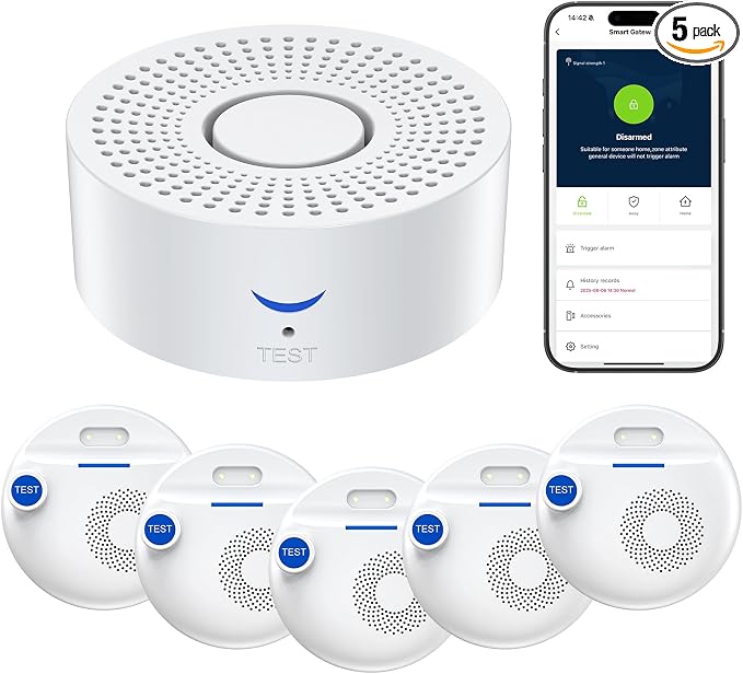 Nuleto WiFi Water Leak Detector 1s, Water Detectors & Alarms, Water Leak Sensor by Nuleto