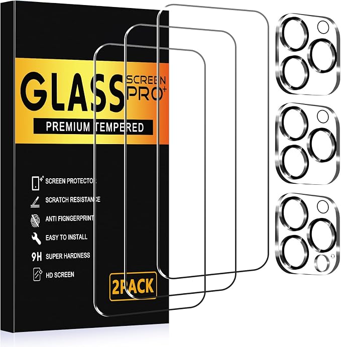 3+3 Pack Glass Screen Protector by AVOAR