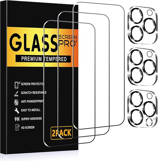 3+3 Pack Glass Screen Protector by AVOAR