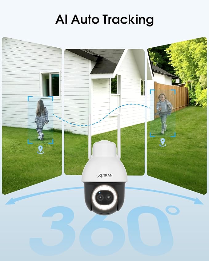 ANRAN AOV 24/7 Recording Solar Security Camera Outdoor, 5MP WiFi Surveillance - Image 8
