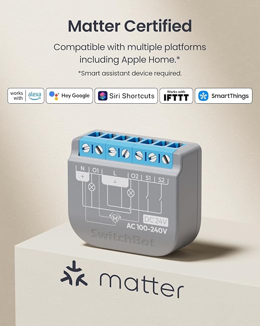 SwitchBot Smart Relay Switch 2PM, Power Metering, Dual Light Control, Built-in - Image 3