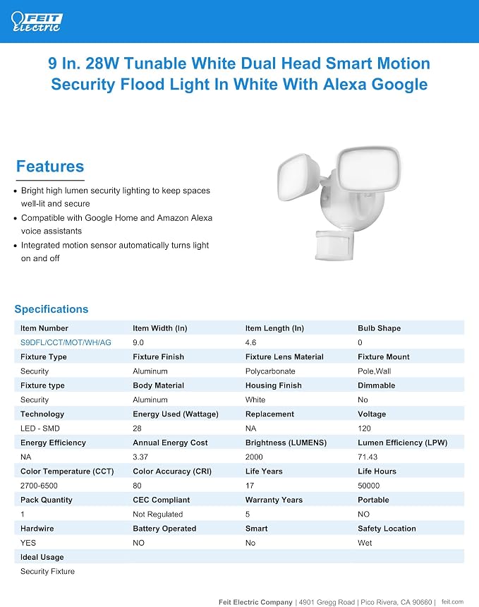 Feit Electric Smart Outdoor Flood Lights - Image 4