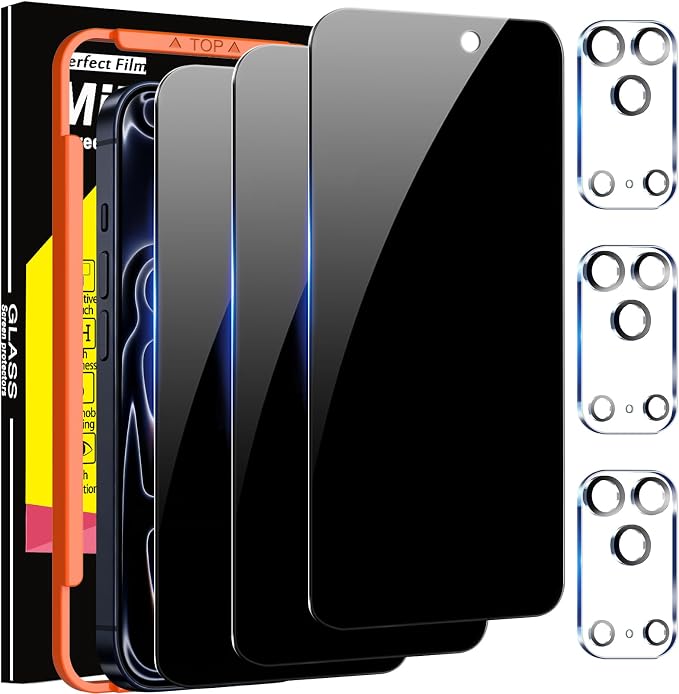 Milomdoi 3 Pack Privacy Screen Protector by Milomdoi