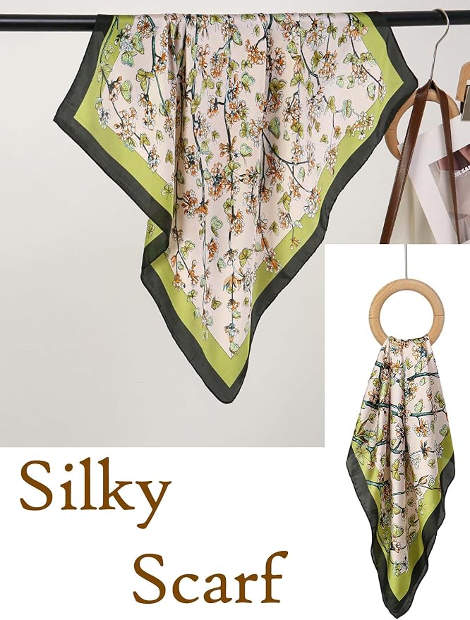 Silky Scarf for Women Lightweight Satin Bandanas Neck Hair Wrap For Sleeping - Image 4