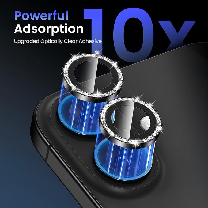 Tensea for iPhone 16 / iPhone 16 Plus Camera Lens Protector, 9H Tempered Glass - Image 4