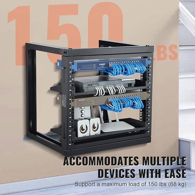 VEVOR 9U Server Rack, Wall Mount Network Rack - Image 3