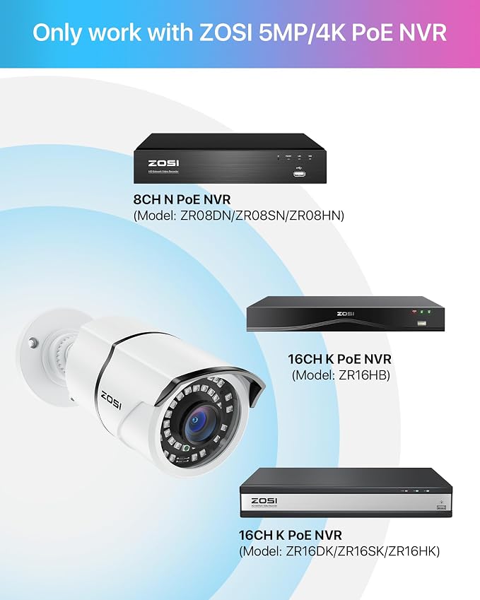 ZOSI ZG2615E 5MP PoE IP Camera Bullet Camera - Image 5