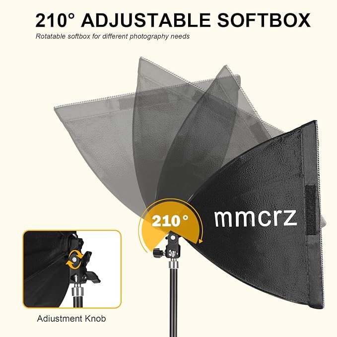 2Pack Professional Softbox Lighting Kit, Continuous Lighting - Image 3
