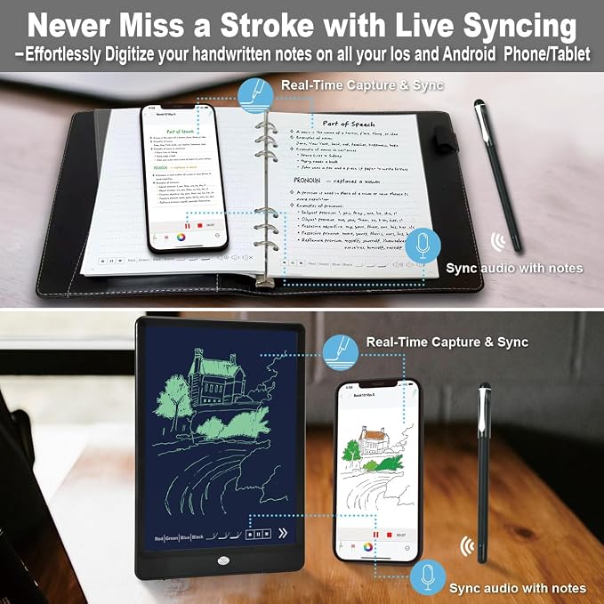 Smart Pen for Note Taking Set Real-Time Paper-to-Digital, Smart Digital Notebook - Image 2
