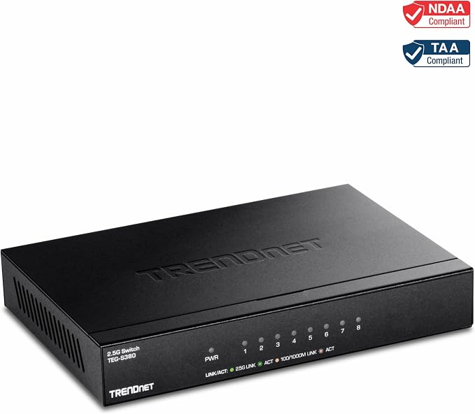 TRENDnet 8-Port 2.5Gb Multi-Gigabit Unmanaged Gaming Switch, 8 x 2.5GBASE-T - Image 12
