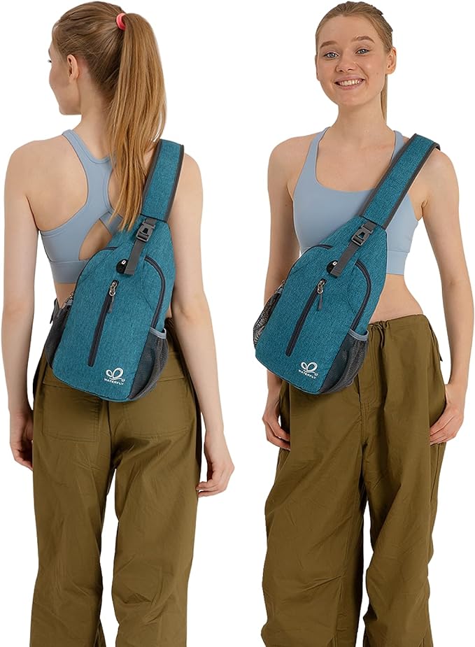 WATERFLY Crossbody Sling Backpack Sling Bag Travel Hiking Chest Bags Daypack - Image 6