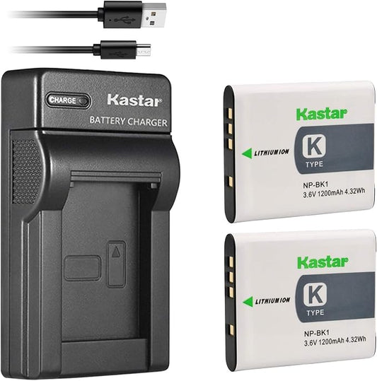 Kastar Slim USB Charger for Sony NP-BK1 & Cybershot DSC-W180 to W980, Webbie by Kastar