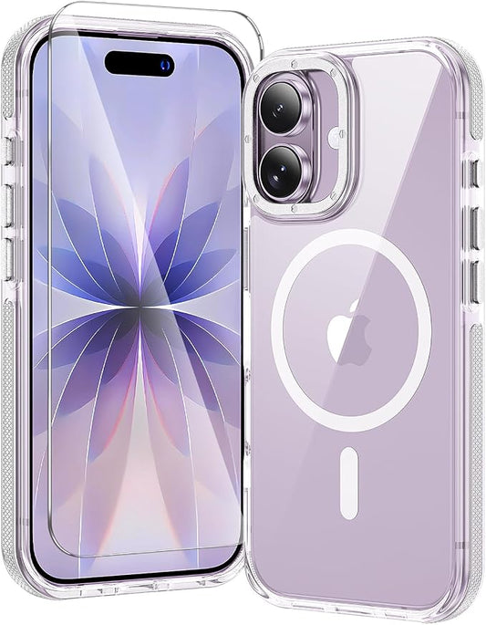 toushion 3 in 1 for iPhone 17 Case Clear Bumper, Fits MagSafe, Shockproof Guard by Unknown
