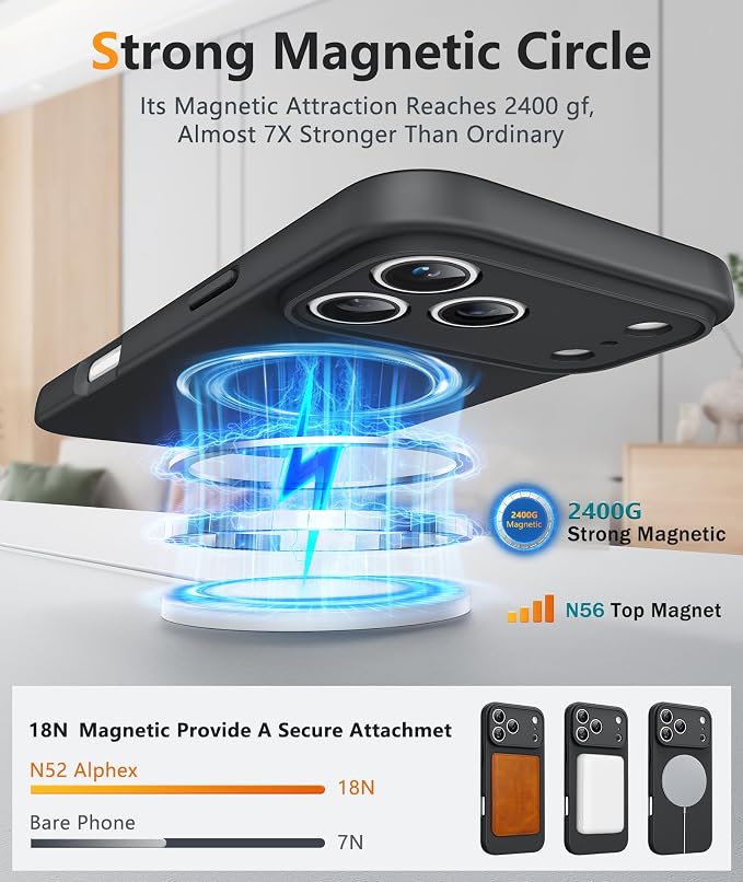 FNTCASE for iPhone 17 Pro Case: Integrated Silicone Phone Cases - Image 3