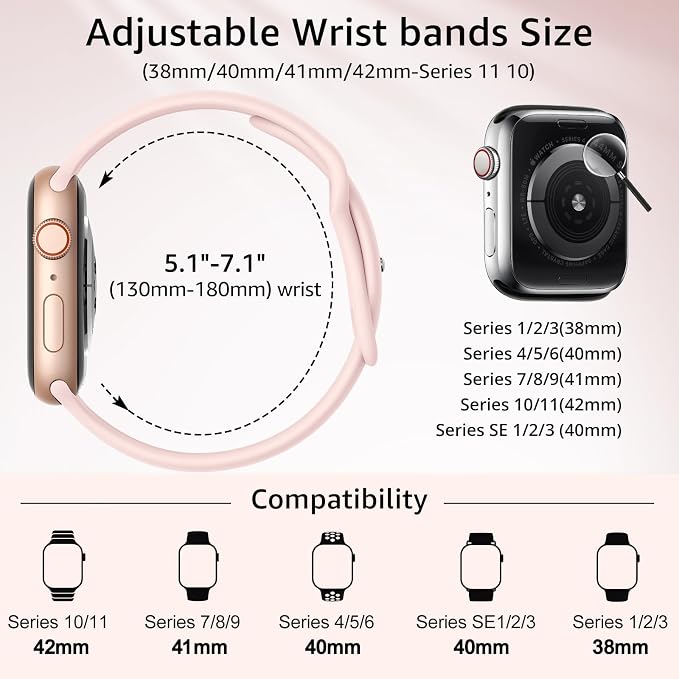 6 Pack Sport Bands Compatible - Image 2