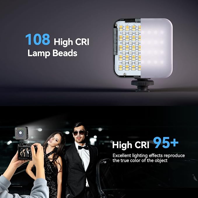 SmallRig P108 RGB Video Light, Portable LED Camera Lights 360° Full Color - Image 2