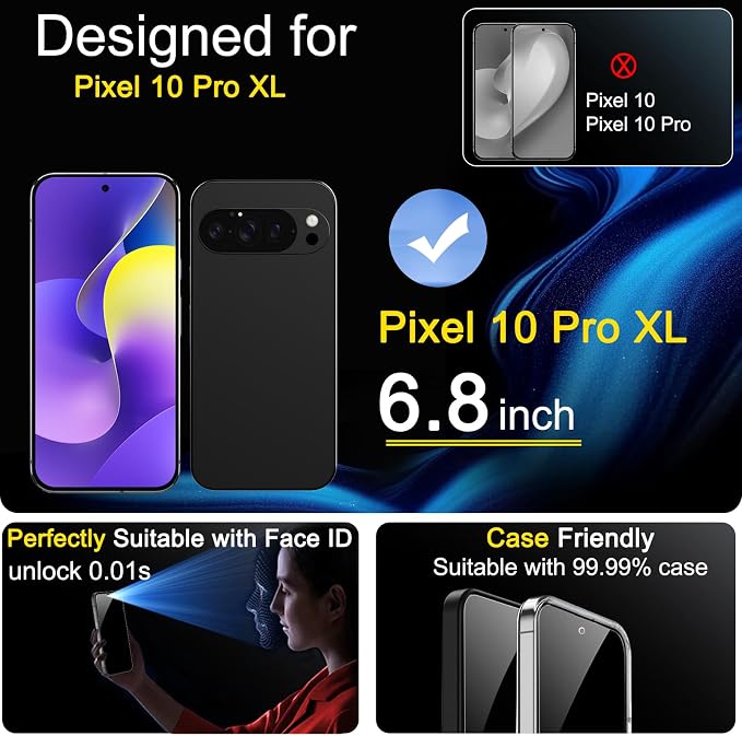 Ferilinso 3 Pack Privacy Screen Protector - Image 2