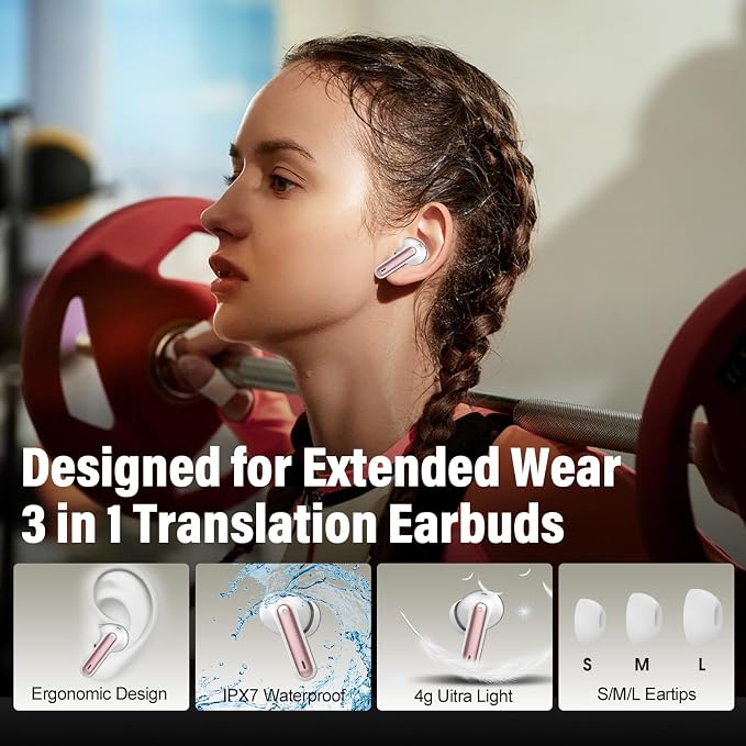 Ai Translation Earbuds Real Time, 165 Languages Translator Earbuds - Image 9