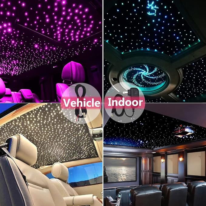 Fiber Optic Light Car Ceiling Starlight Headliner Kit 500 Pieces 0.03in 9.8ft - Image 2