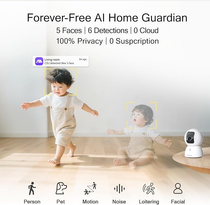 5G Security Camera Indoor, 3K Pet/Dog Camera - Image 4
