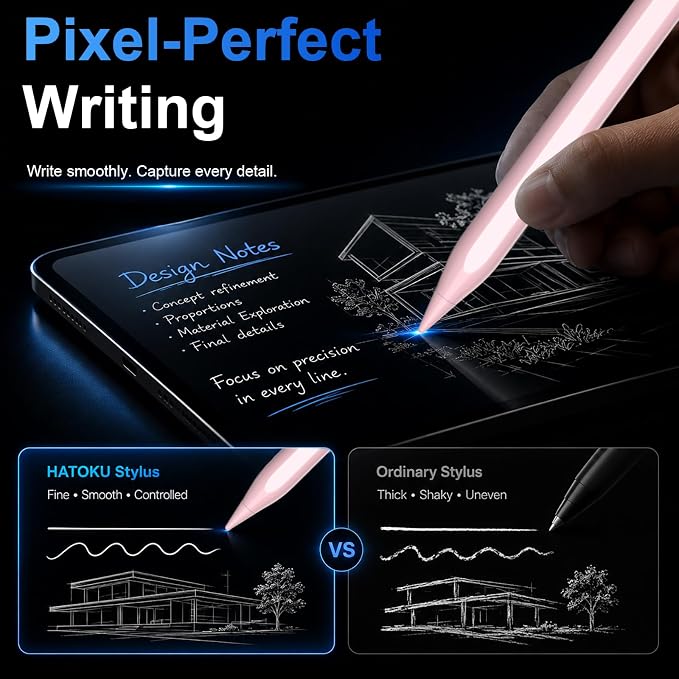HATOKU Stylus Pen for iPad 2018-2026, 15 Min Fast Charge iPad Pencil 1st Gen - Image 3