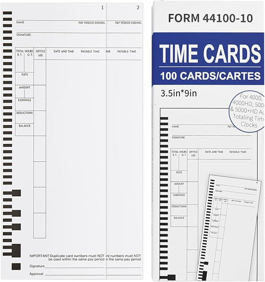 44100-10 Employee Time Cards, 10 Boxes of 100, Includes 1 Compatible 5000R by Unknown
