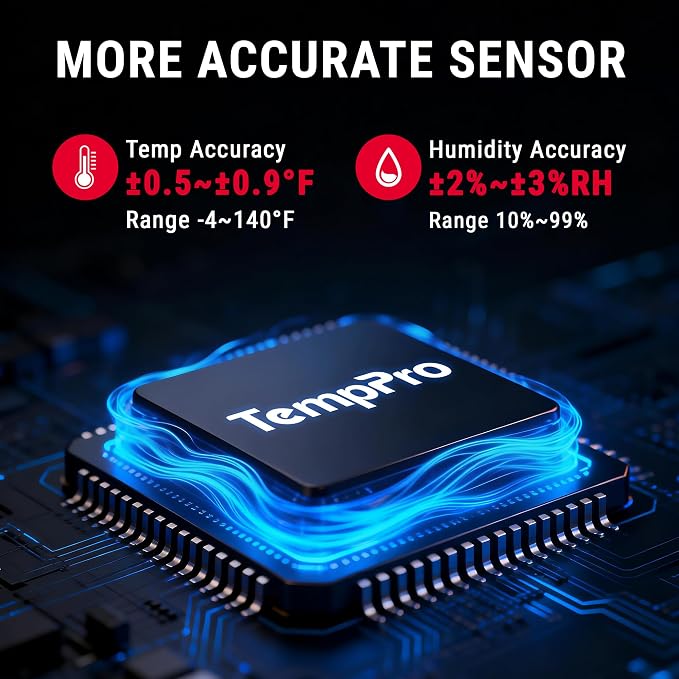 TempPro TP349 Bluetooth Hygrometer Thermometer - Image 2