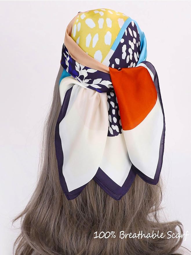 Silky Scarf for Women Lightweight Satin Bandanas Neck Hair Wrap For Sleeping - Image 5