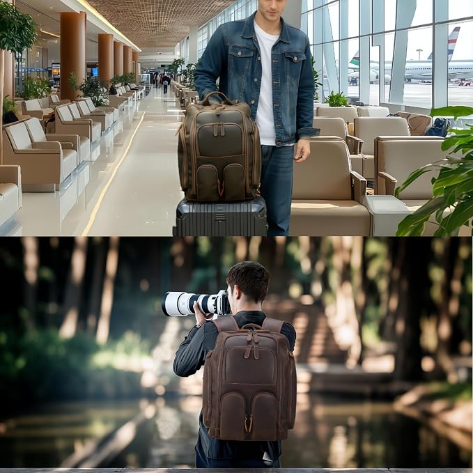 Masa Kawa Leather Backpack for Men - Image 6