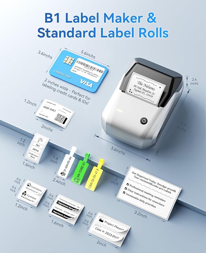 NIIMBOT B1 Label Maker Machine, Thermal Label Printer Easy to Use - Image 8