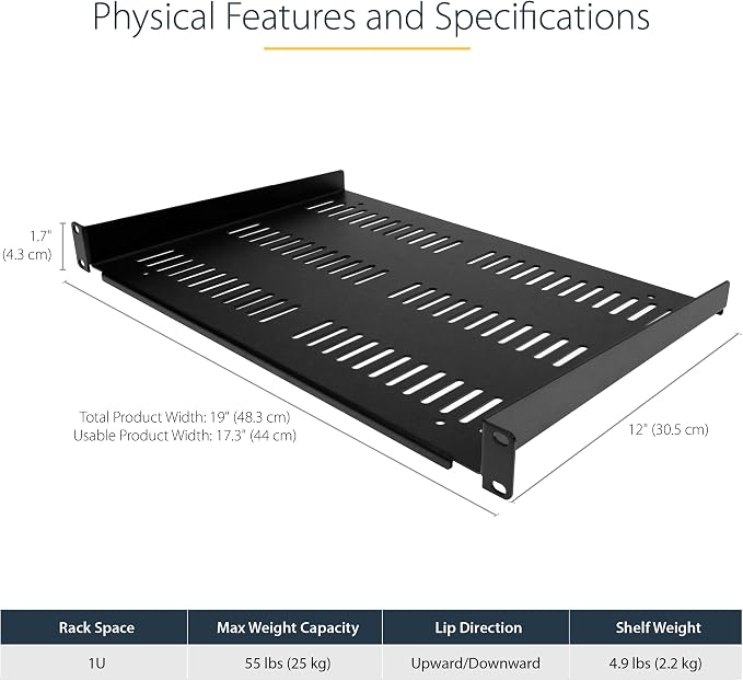 StarTech.com 1U Server Rack Shelf - Image 3