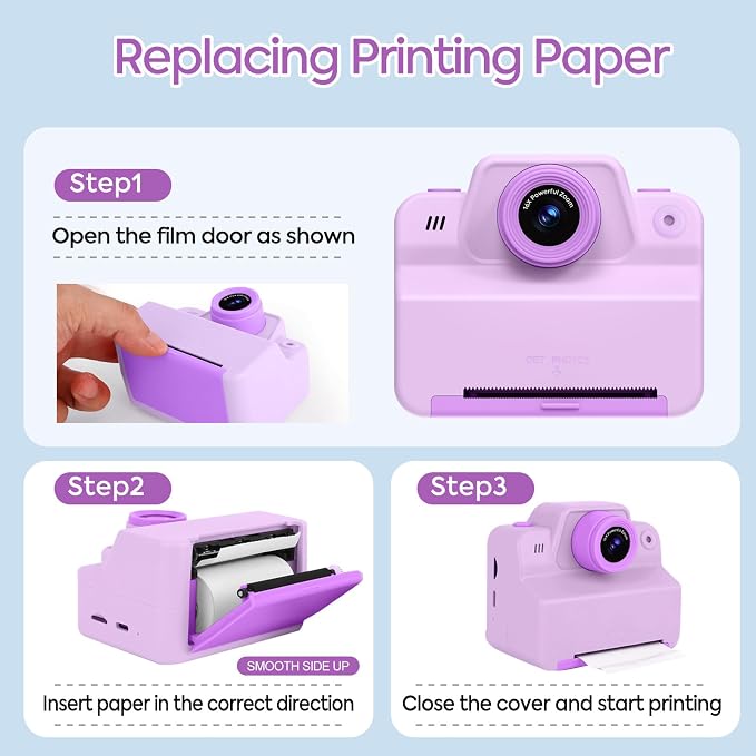 Instant Print Camera for Kids, Toddler Kids Camera Instant Print for 3 4 5 6 7 - Image 5