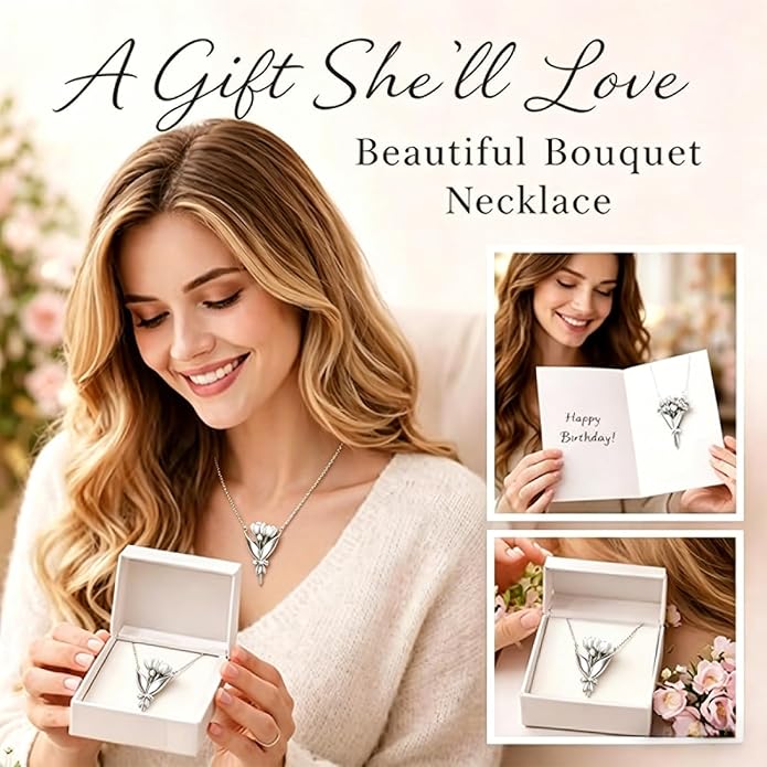 Flower Holder Necklace for Women Creative Mini Wearable Floral Vase Necklaces - Image 3