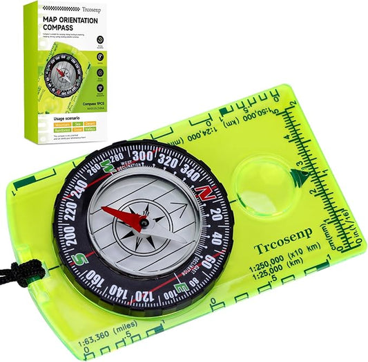 Outdoor Compass with Adjustable Declination, Navigation and Survival. by Unknown