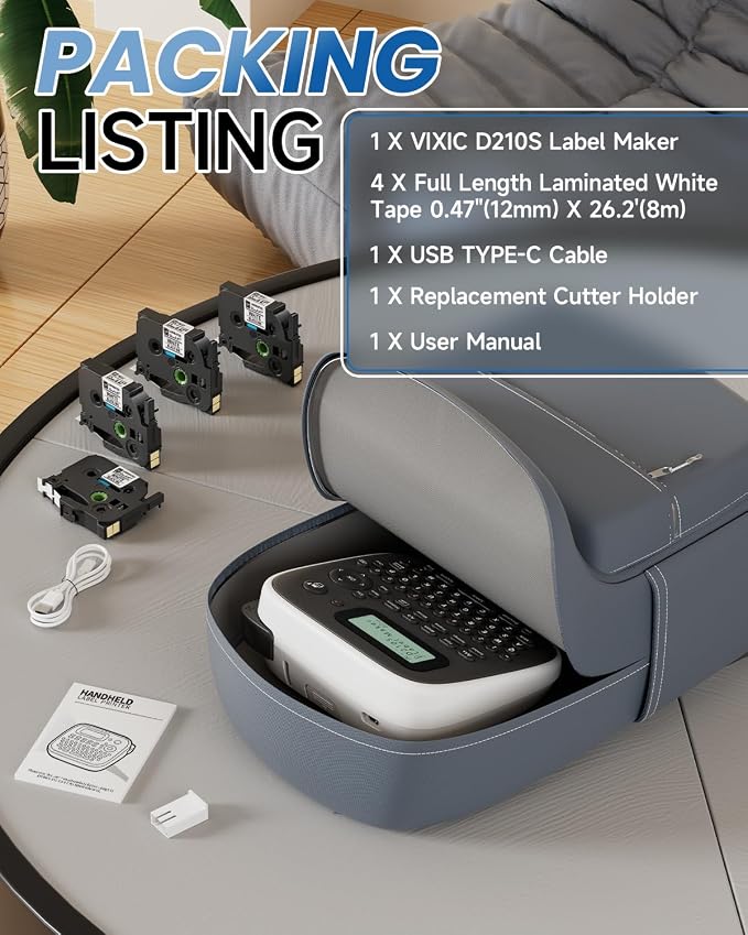 Vixic Label Makers, Label Maker Waterproof-Labels, D210S Label Maker Machine - Image 9