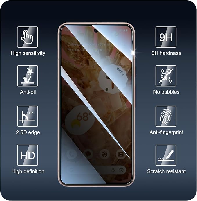 3+3+1-Pack, Privacy Screen Protector and Camera Lens Protector - Image 3