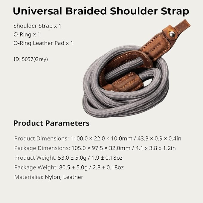SMALLRIG Rope Camera Neck Shoulder Strap, Adjustable Braided Shoulder Strap - Image 8