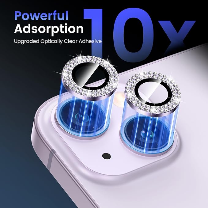 Tensea for iPhone 14 / iPhone 14 Plus Camera Lens Protector, 9H Tempered Glass - Image 6