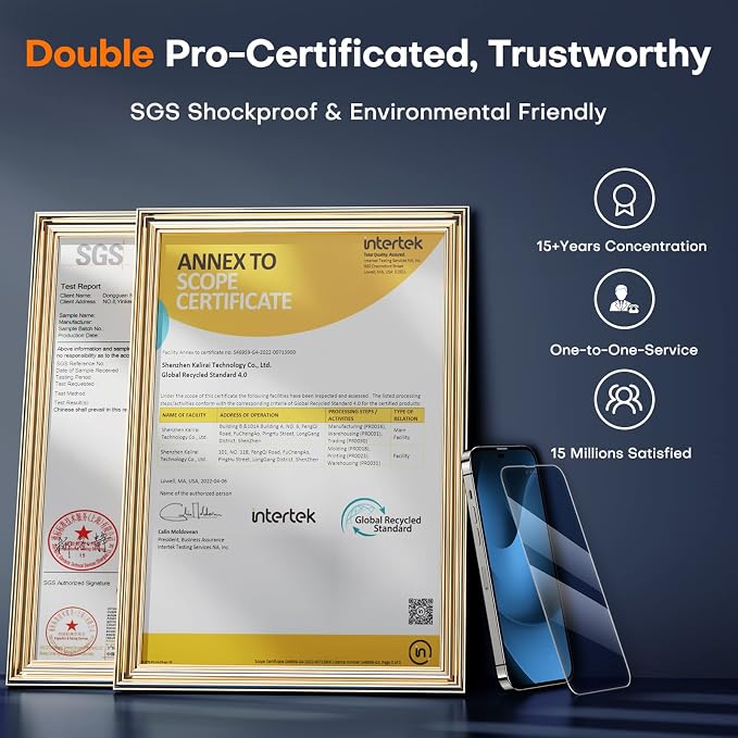 TOCOL 4 Pack for iPhone 14 Pro Privacy Screen Protector 6.1''- 2X Privacy - Image 6