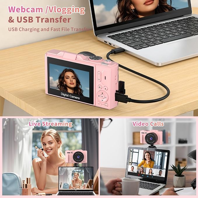 Ourlife Cameras for Photography, 5K 75MP Autofocus Vlogging Camera for YouTube - Image 6