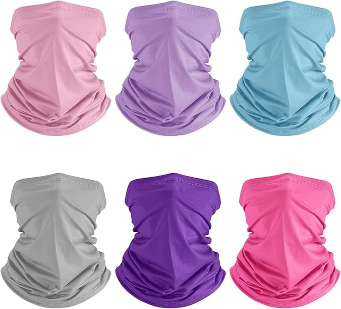 Geyoga 6 Pieces Summer UV Protection Cooling Neck Gaiter Face Clothing Neck by Geyoga