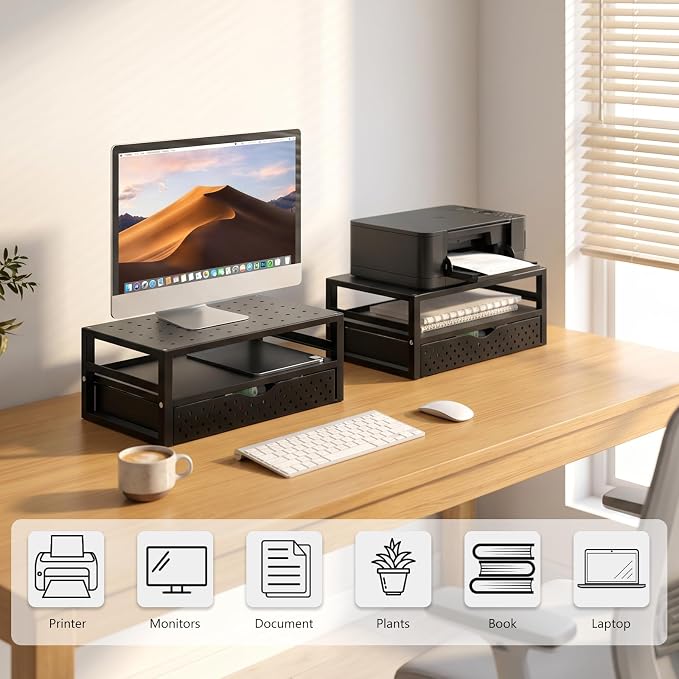 WALI Monitor Stand Riser with Drawer, Desk Organizers and Accessories - Image 8