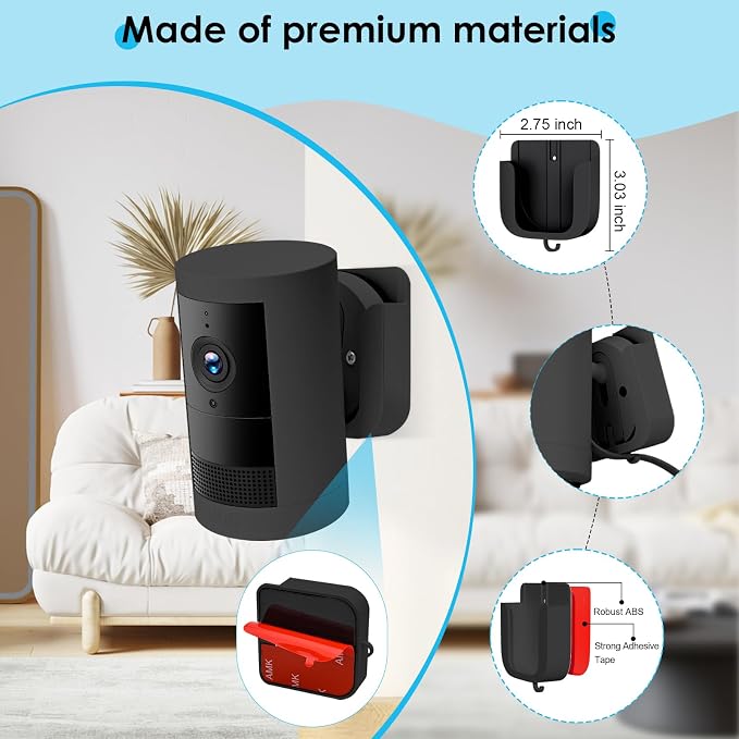 No Drill Wall Mount for Ring Outdoor Cam Plus, Easy Installation - Image 4