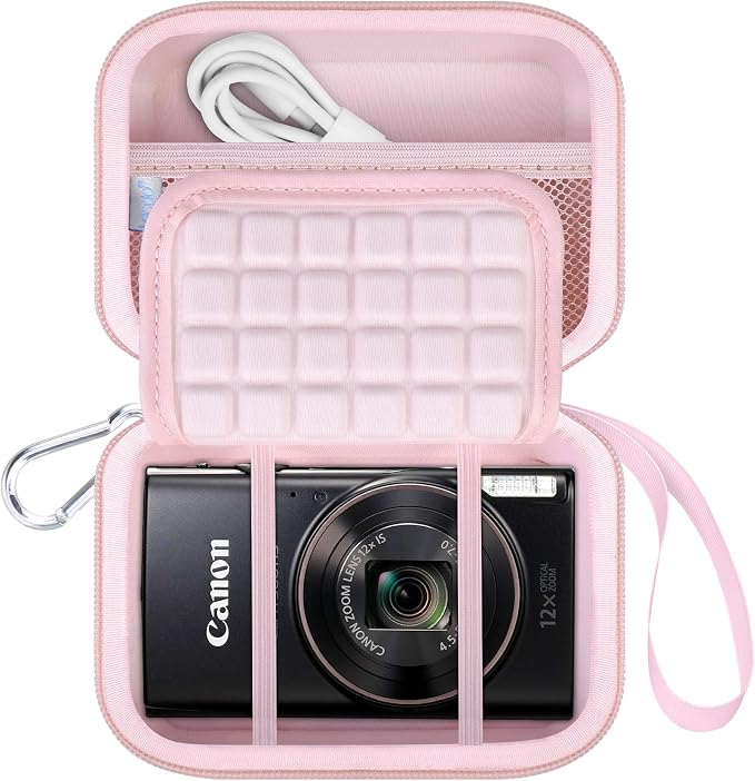 Lacdo Camera Carrying Case for Canon PowerShot ELPH 360/200/185/180/190/350 by Lacdo
