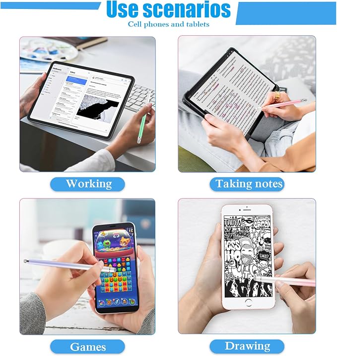 Bopomofo 3PCS Stylus Pen for Touchscreen, Stylus Pen for iPhone/iPad/Tablet - Image 8