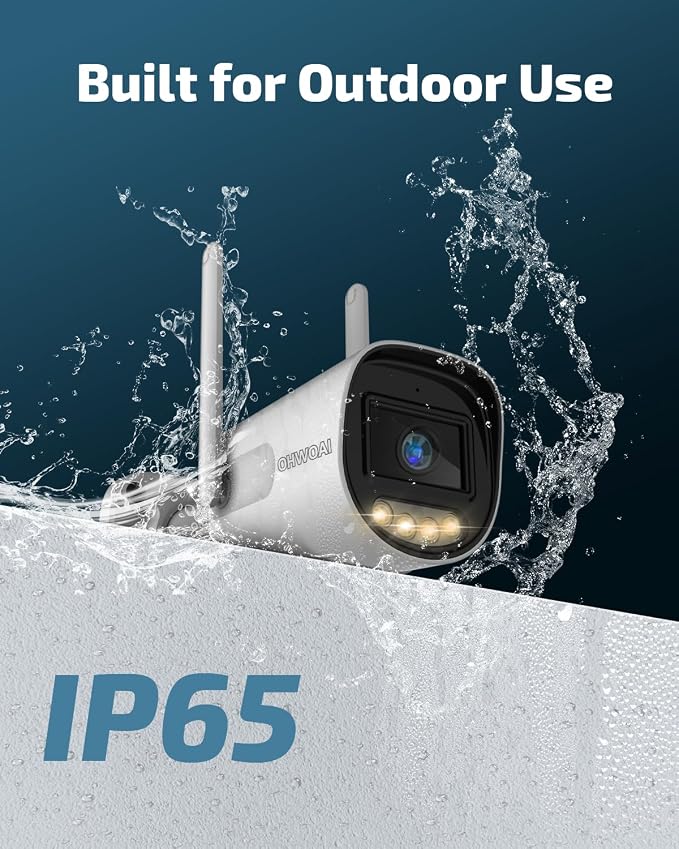 OHWOAI 《Dual Band WiFi & IP65 Waterproof》Wireless Outdoor Security Camera - Image 3