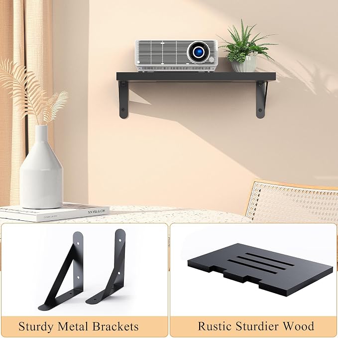 DAWASAPAT Mini Projector Shelf for Wall Mount, 15.7" x 9.8" Projector Holder - Image 6