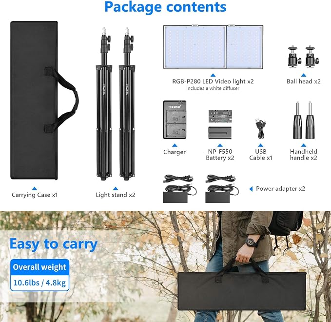 NEEWER 2 Pack RGB Video Light - Image 8