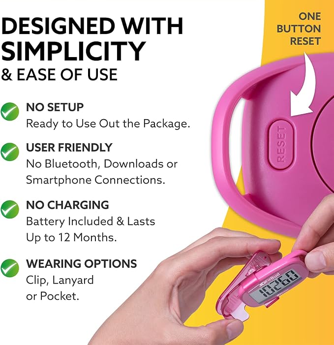 3DActive 3DFitBud Simple Step Counter Walking 3D Pedometer - Image 3