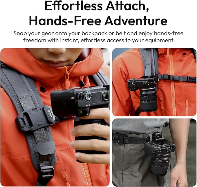 ULANZI Camera Backpack Strap Clip, w Plate Quick Release System, Compatible w - Image 3
